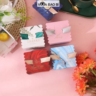 Set 30 Hộp quà cưới, quà tặng cám ơn kèm rơm lót, hộp giấy mini nhiều mẫu