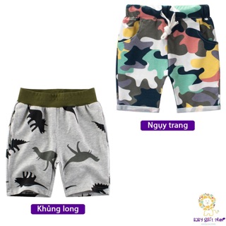 Quần thun bé trai 27kids Xiliba quần đùi vải cho trẻ em chất cotton mềm thoáng mát mẫu mới