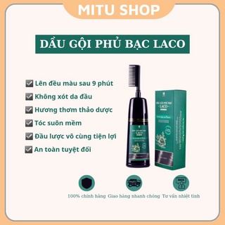 [Siêu ưu đãi] Dầu gội phủ bạc Laco - Lên màu sau 9 phút, không đau xót da đầu, hương thơm thảo dược, an toàn tuyệt đối