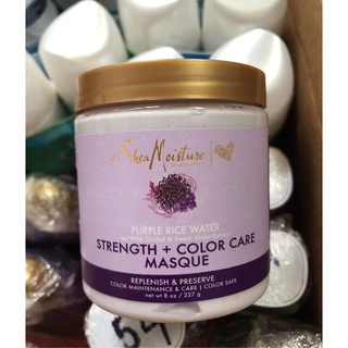 Mặt nạ ủ tóc dành cho tóc nhuộm SheaMoisture Purple Rice Water Strength 227g - Mỹ