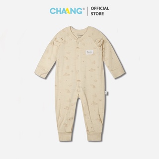 Bộ body dài cúc giữa Jungle be CHAANG