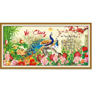 Tranh Đính Đá VỢ CHỒNG (ĐÁ ABC CAO CẤP). Kích Thước: 1m20 x 60cm