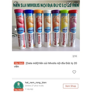 [Date mới] Viên sủi hỗ trợ tăng đề kháng Mivolis nội địa Đức - Lọ 20v[link cũ đã bán gần 1k lọ]