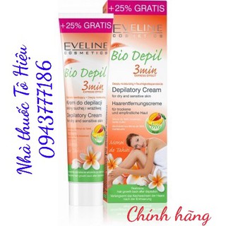 Kem tẩy lông hữu cơ các vùng bio depil eveline 125ml