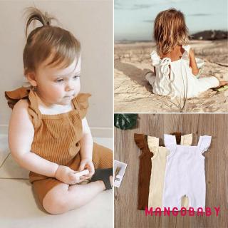 Bộ Áo Liền Quần Cotton Màu Sắc Dễ Thương Thoáng Khí Cho Bé Trai Và Gái