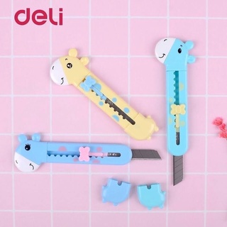 [Mã LIFEB04ALL giảm 10% tối đa 15K đơn 0Đ] Dao Rọc Giấy Deli Hình Hưu Cao Cổ Màu Macaroon Dễ Thương