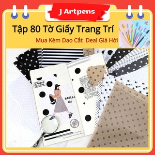 Tập 80 Tờ Giấy Trang Trí Bullet Journal Take Note Handmade Cơ Bản Khổ A5 (Shop J-ArtPens)