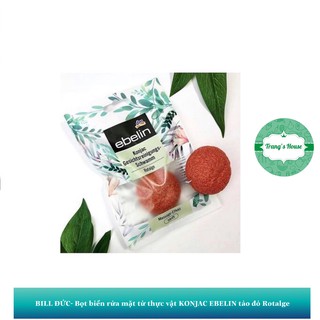 Bọt biển rửa mặt Ebelin gồm 2 miếng/Bọt biển rửa mặt thực vật Konjac