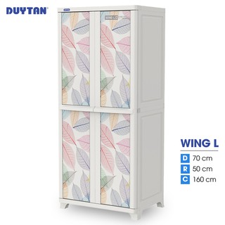 Tủ nhựa Duy Tân WING L 2 cửa - Nhiều hoa văn