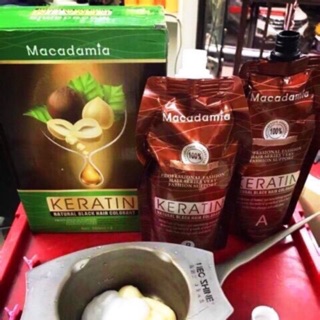 Nhuộm đen phủ bạc thảo dược keratin collagen macadamia