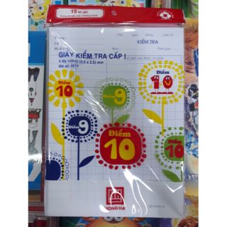 Tập giấy kiểm tra 4 ôli hồng hà
