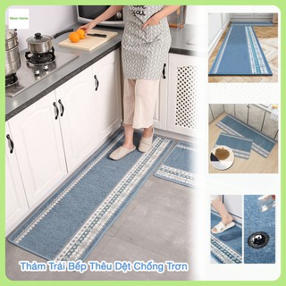 Thảm bếp trang trí trải sàn chùi chân dài cao cấp MoonHome 2 kích thước 50x80, 50x120 tùy chọn