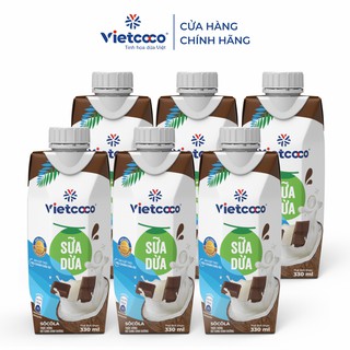 Combo 6 hộp sữa dừa UHT Socola Vietcoco hộp 330ml