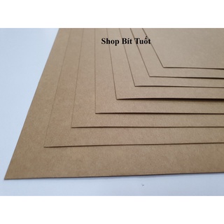 Giấy Kraft bìa cứng làm hộp quà thiệp Vintage trang trí Love Book khổ A3 định lượng 250 - 350gsm tập 10 tờ