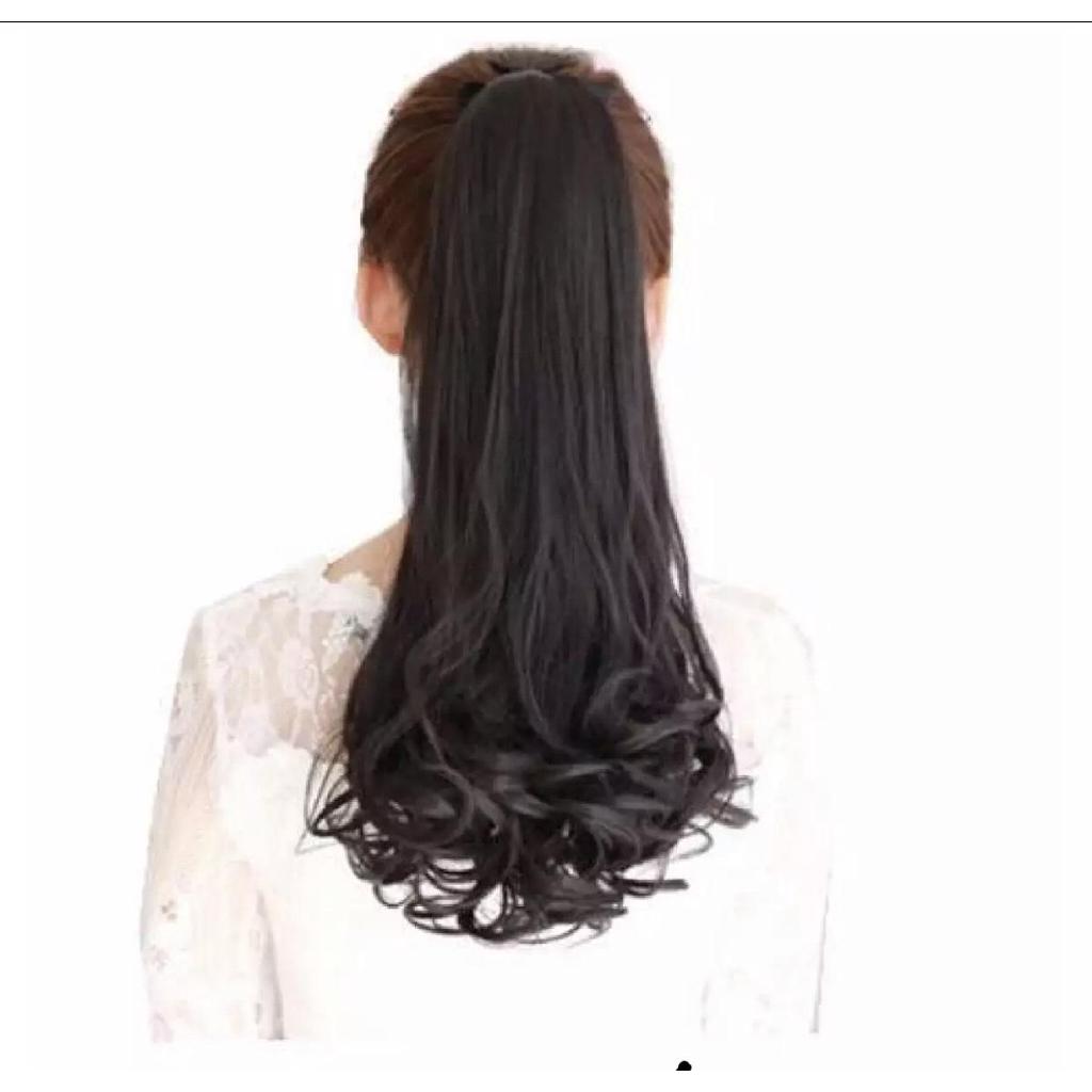 Tóc Cột Xoắn Đuôi Cao Cấp Màu Đen Tự Nhiên