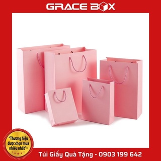 Túi Giấy Quà Tặng Màu Hồng Ngọt Ngào - Hàng Cao Cấp - Siêu Thị Bao Bì Grace Box