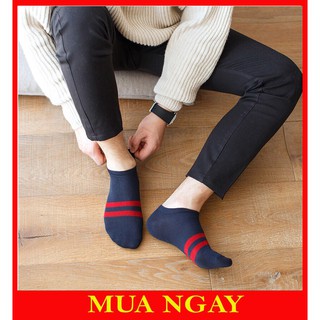 Tất lười nam ngắn cổ kẻ ngang thời trang TN06 Siêu Hot