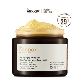 Bigsize Mặt nạ nghệ Hưng Yên Cocoon giúp da rạng rỡ &amp; mịn màng 100ml