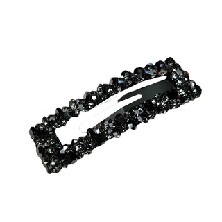 Kẹp Tóc Bấm Mái Đính Đá Màu Đen Sang Chảnh Phong Cách Hàn Quốc HOT TREND PKTL0338