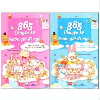 Sách - 365 Chuyện Kể Trước Giờ Đi Ngủ - Những Câu Chuyện Phát Triển Chỉ Số Tình Cảm EQ, Thông minh IQ (Bộ 2 quyển)
