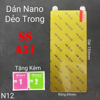 (N12)Miếng Dán Màn Hình Siêu Mỏng Dẻo Nano Cường Lực DCX-9H Samsung A51
