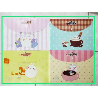 Bìa sơ mi đựng tài liệu A4 Molang cute (chọn mẫu)