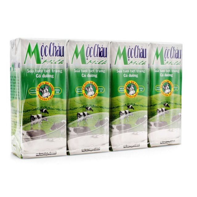 (2 LỐC) Sữa Tươi Mộc Châu 180ml