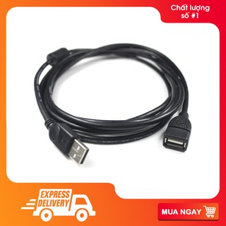 Dây cáp USB nối dài 1,5m màu đen, Dây usb nối dài