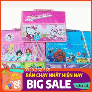 (FreeShip) Cặp Sách Nhựa Học Thêm 2 Ngăn Cho Học Sinh siêu bền siêu cute