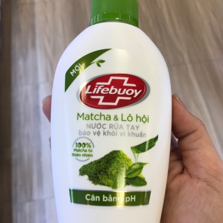 Nước rửa tay lifebuoy matcha &amp;lô hội 180g