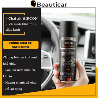 Xịt khử mùi điều hòa nội thất ô tô Senfineco 9980 AirCon Fresh And Clean nhập khẩu từ Đức