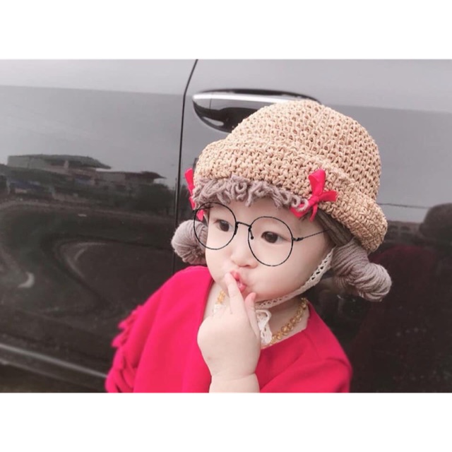🎀 Nón  tóc len siêu dễ thương🎀