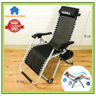 Ghế xếp thư giãn cao cấp NiNDA NDG830, gấp gọn tiện dụng, phù hợp với văn phòng, phòng khách, sân vườn