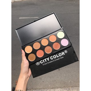 BẢNG KEM NỀN VÀ CHE KHUYẾT ĐIỂM 10 Ô CITY COLOR CHÍNH HÃNG - 5980
