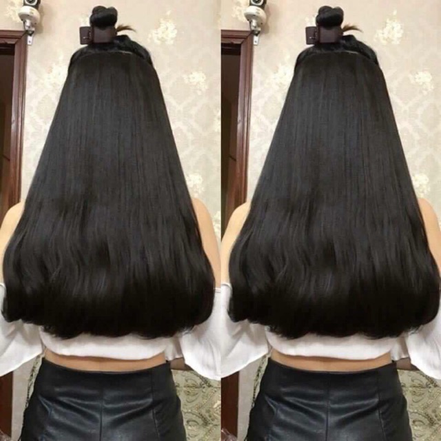 Tóc kẹp dải thẳng cúp