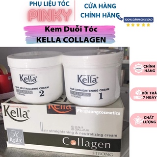 [Hsd:1/2025] Kem Duỗi Tóc Thuốc Ép Tóc Kella Collagen Strong Trắng