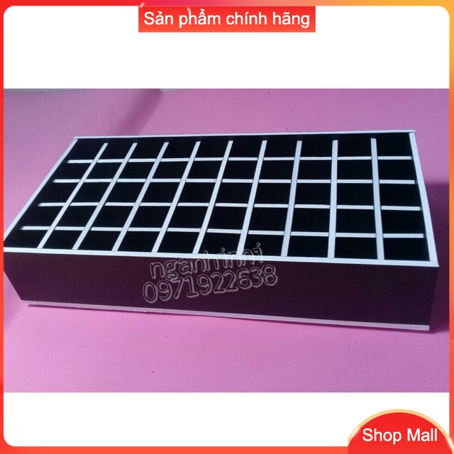 Khay son 50 ô full đen