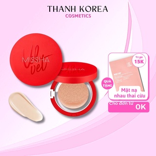 Phấn Nước MISSHA Velvet Finish Cushion Che Khuyết Điểm Cao, Kiềm Dầu Lâu Trôi, Chống Nắng SPF50+/PA+++ 15g (Đỏ)