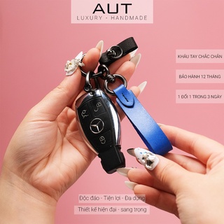 Móc khóa phụ kiện đeo túi thời trang da bò handmade khâu tay MKAN