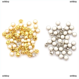 [xo94bsy]20pcs Mini Pearl Buckle DIY Doll Dress Patchwork Handmade Craft Sewing