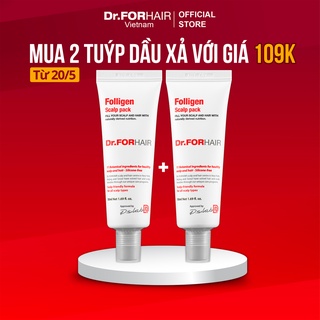 Dầu xả dưỡng tóc, kem xả chăm sóc nuôi dưỡng tóc chăm sóc da đầu, giảm rụng tóc Dr.FORHAIR Folligen Scalp Pack 50ml