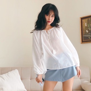 Naked By V - Áo sơ mi thô in hoa chìm Posie Shirt