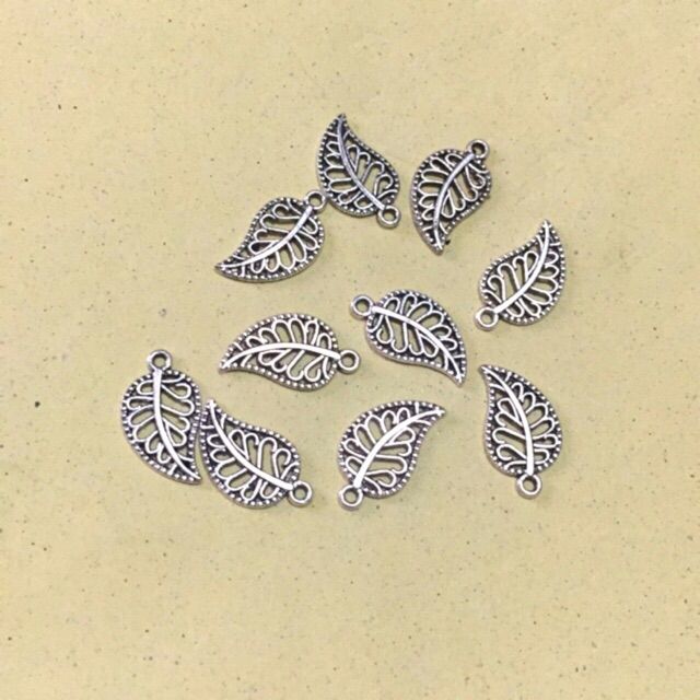 Charm treo chiếc lá bạc xi