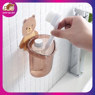 Cốc đựng bàn chải đánh răng gắn tường tiện dụng hình gấu đáng yêu