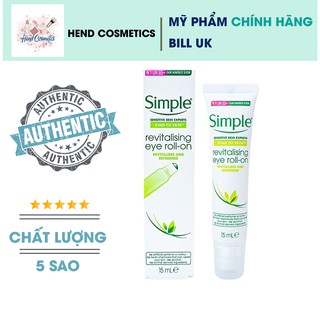Kem mắt Simple Revitalising Eye Roll-On/ Smoothing Eye Balm (Bill Anh)
