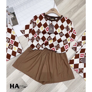 set áo cộc kèm quần sooc mẫu mới 2021