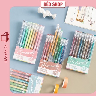 Set 9 bút mực highlight morandi nhiều màu sắc khác nhau cho học sinh B03