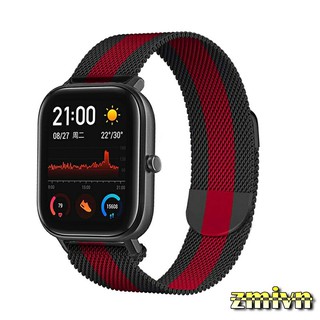 Dây đeo nam châm thay thế dành cho Xiaomi Amazfit GTS (Đen sọc đỏ)