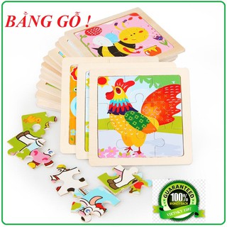 2-6 tuổi  Đồ chơi xếp hình Gỗ, lắp ráp Tranh, Ghép hình gỗ 3D nhiều hình Ngộ Nghĩnh - Phát Triển Trí Tuệ Cho Bé