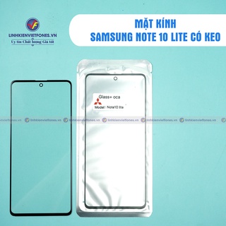 Mặt kính ép kính SS Note 10 lite có keo oca